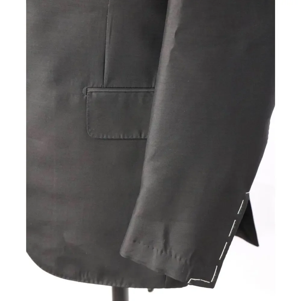 $1,495 EIDOS By ISAIA - Black PURE SILK Blazer - 40R
